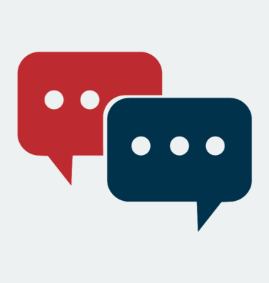 Two speech bubbles representing Knowsley residents having their say.